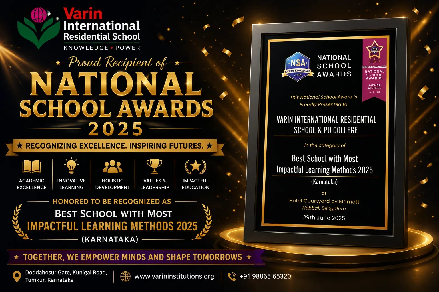 National School Awards 2025 recognition