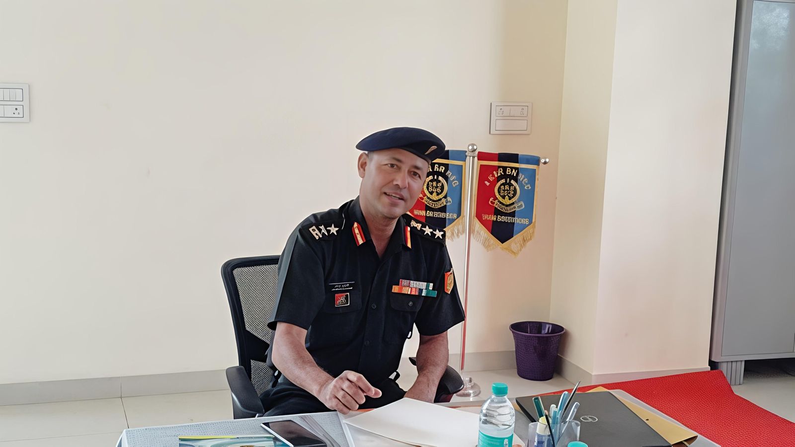 NCC officer during the inauguration programme