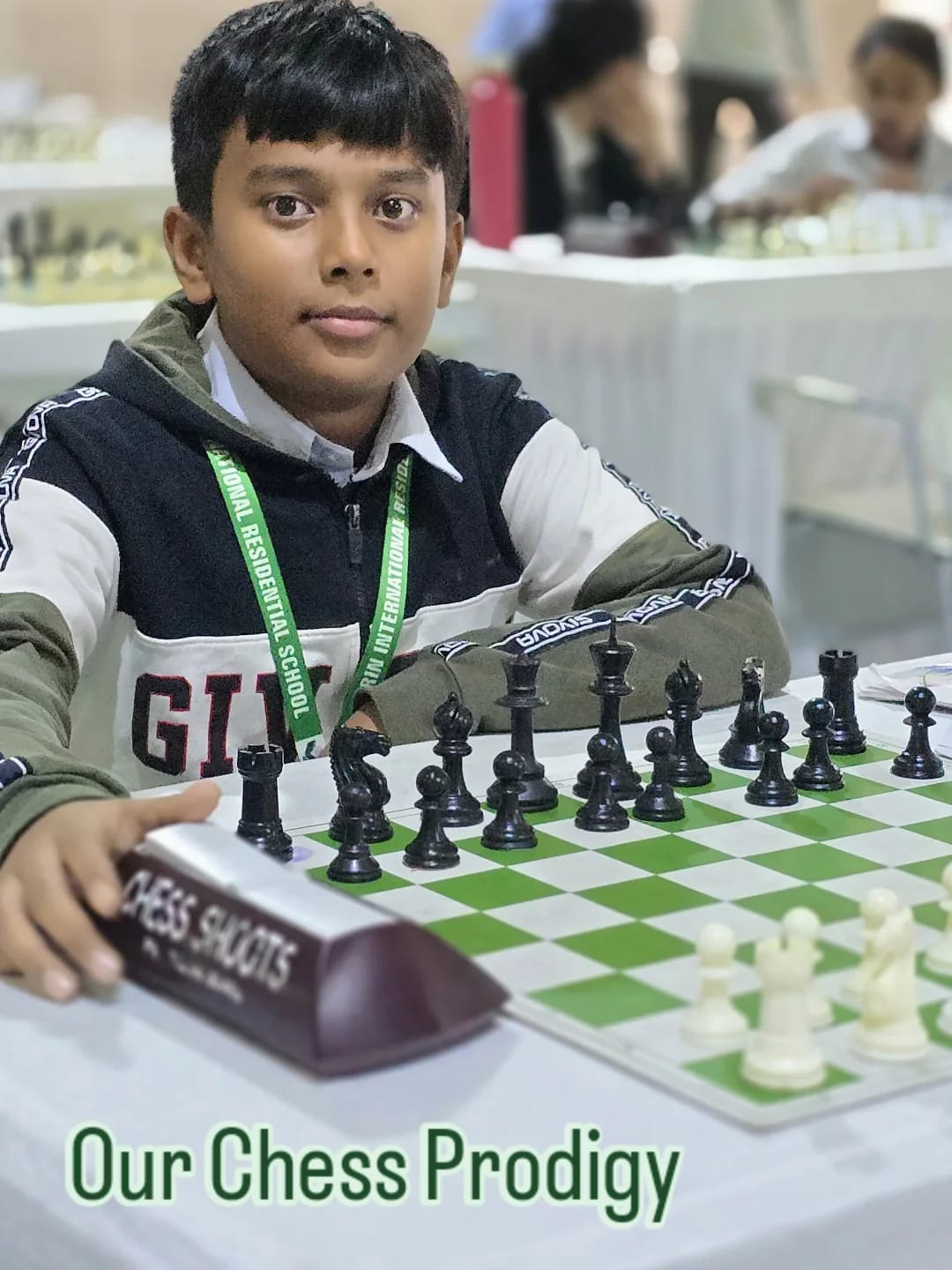 Varin student participating in chess