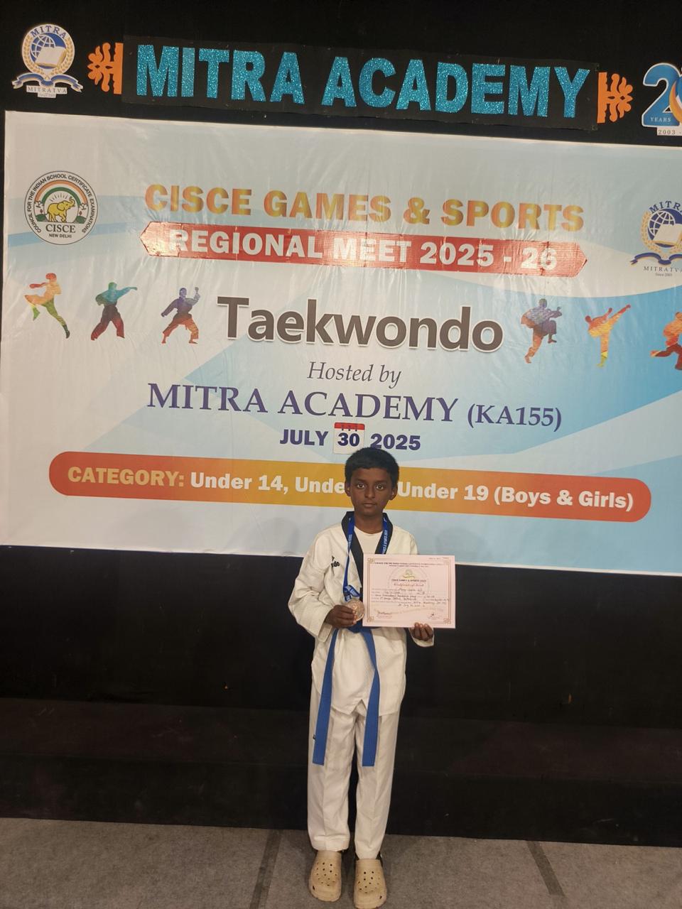 Varin student at CISCE Taekwondo regional meet