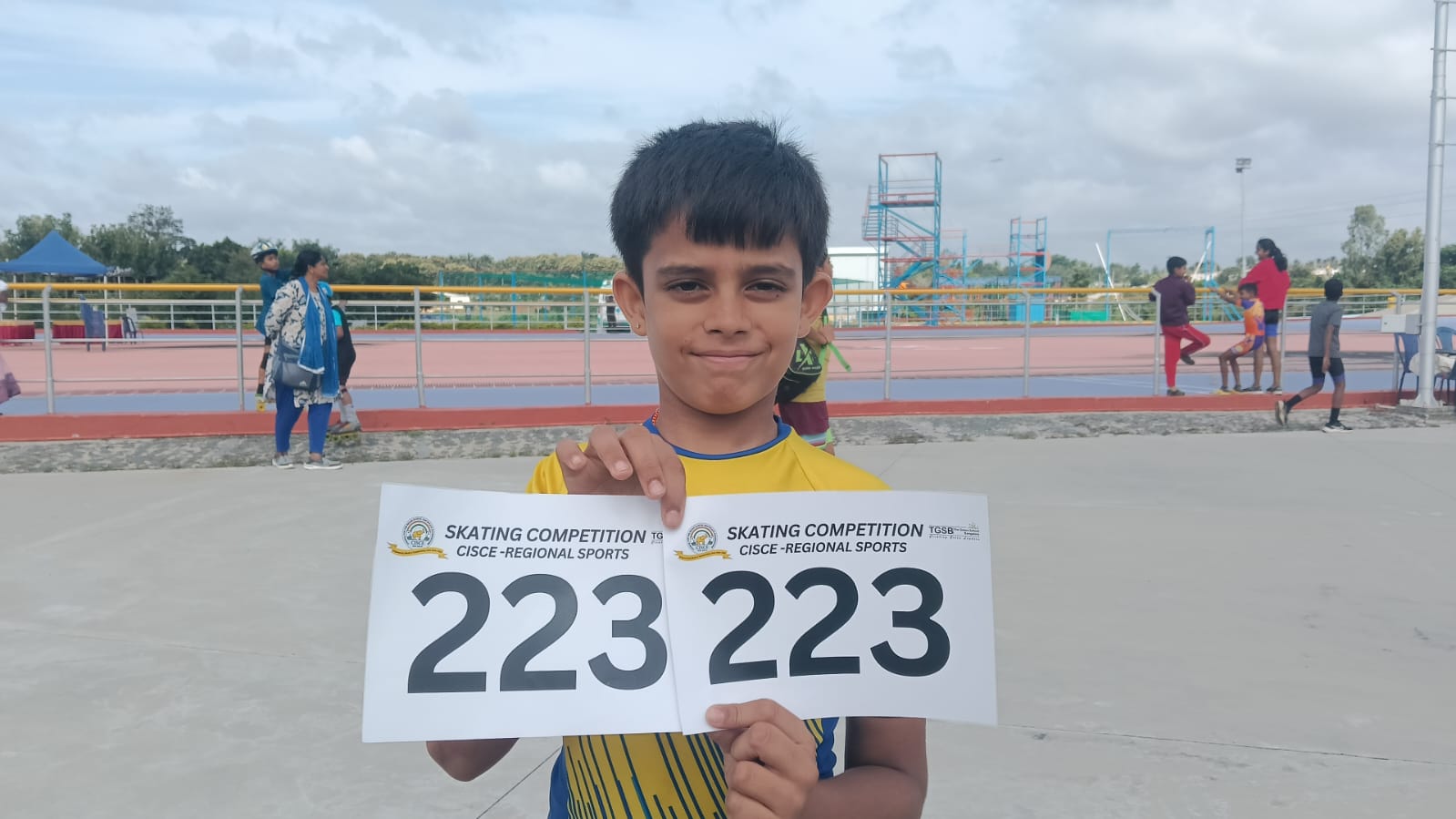 Varin student at skating competition